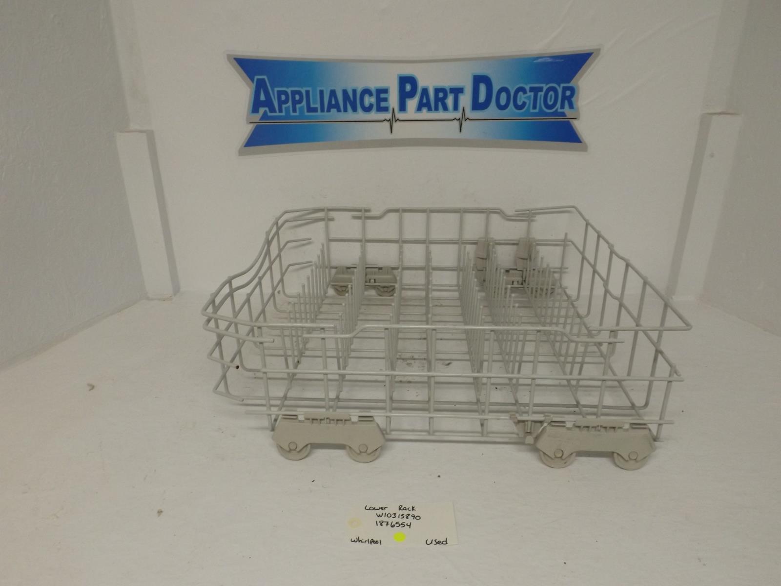 Whirlpool Dishwasher W10315890 1876554 Lower Rack Used Whirlpool Dishwasher W10315890 1876554 Lower Rack Used